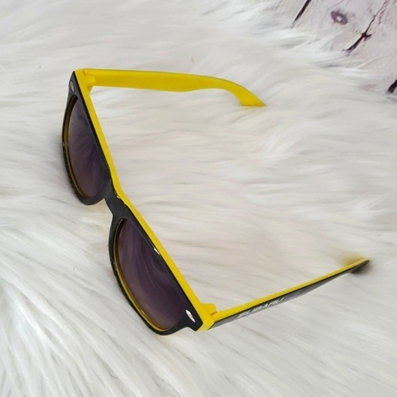 Subaru Motorsports Moto Auto Classic Square Frame Black Yellow Sunglasses Mens - Picture 10 of 11
